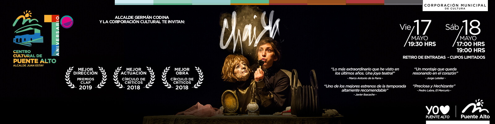 La mejor obra de teatro del 2018 llega a Puente Alto.