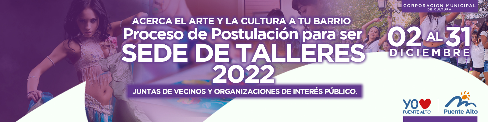 Postulaciones abiertas para Talleres Artísticos 2022 en Juntas de Vecinos