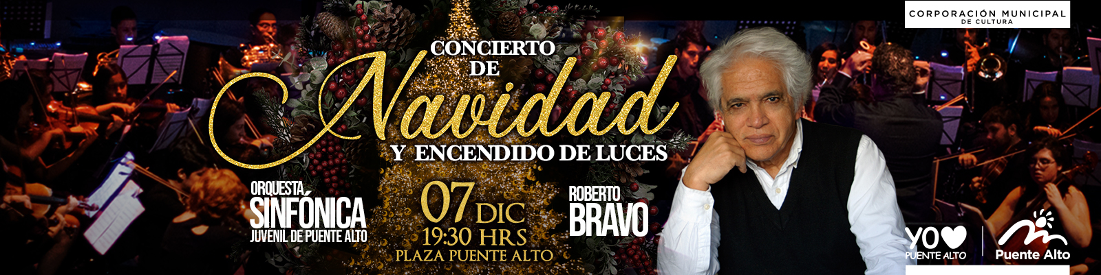 Concierto de Navidad junto a la Orquesta Sinfónica Juvenil de Puente Alto y Roberto Bravo