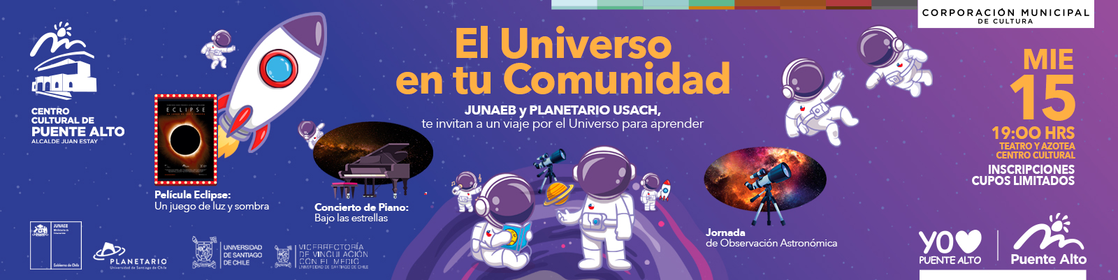 VEN A DESCUBRIR LOS MISTERIOS DEL UNIVERSO DESDE EL CENTRO CULTURAL