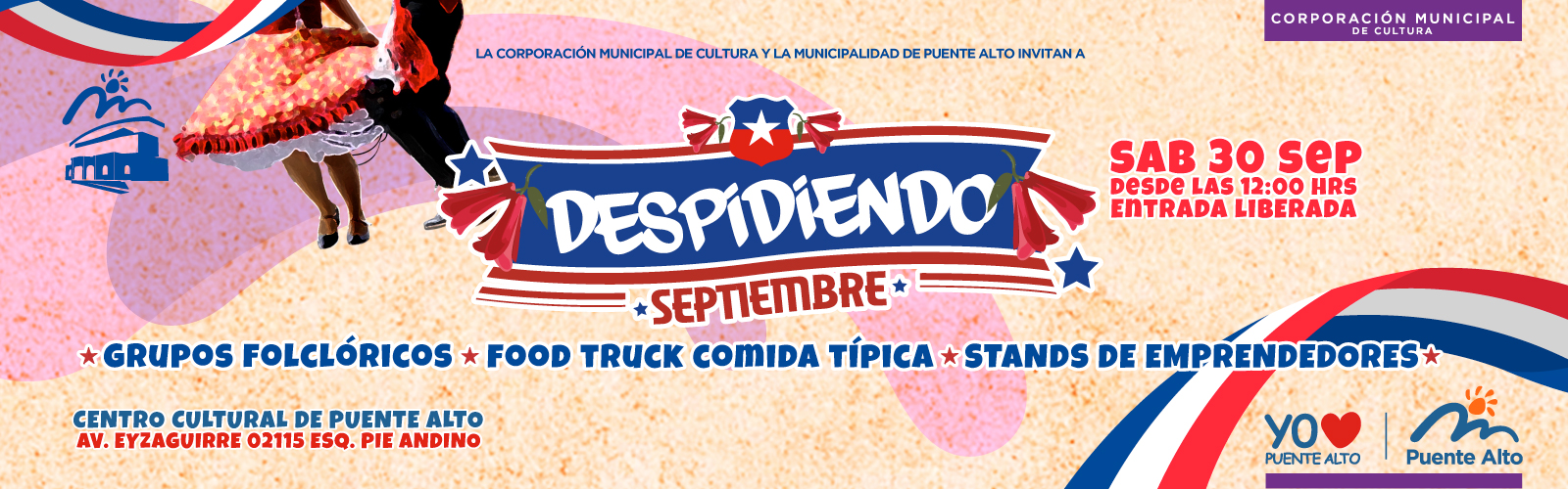 Banner Noticias y Eventos de la Corporación Cultural de Puente Alto