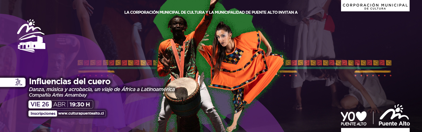 Banner Noticias y Eventos de la Corporación Cultural de Puente Alto