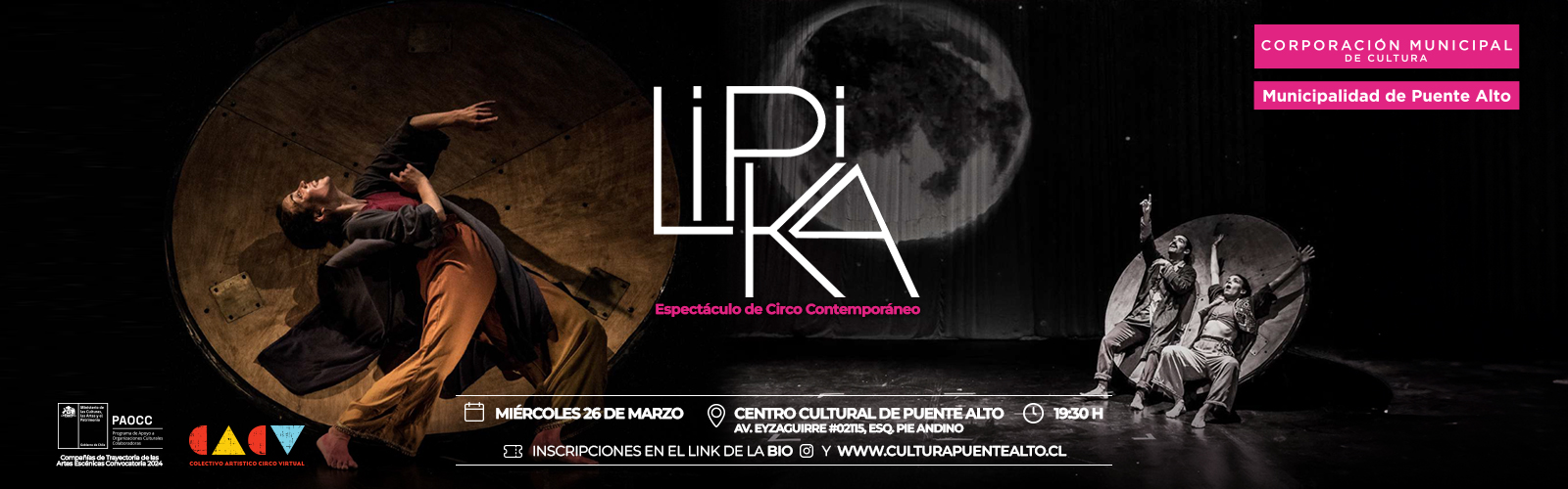 Banner Noticias y Eventos de la Corporación Cultural de Puente Alto